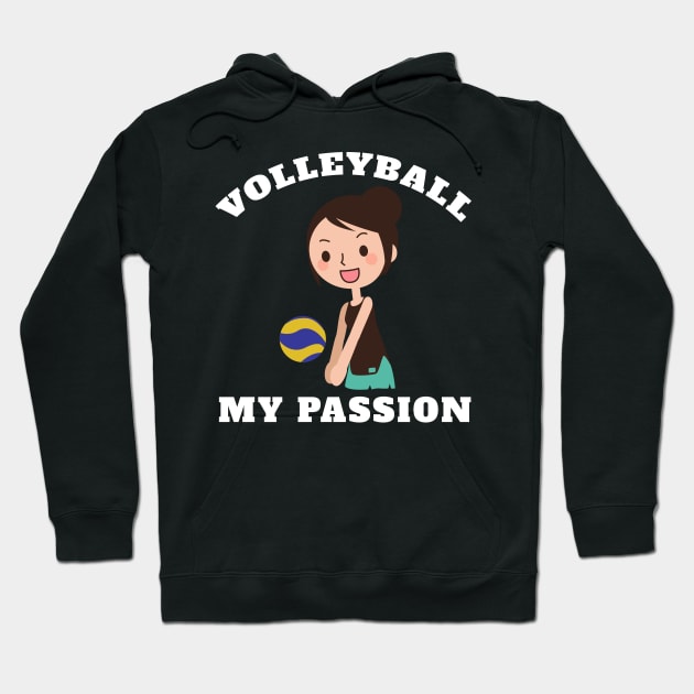 Volleyball My Passion Hoodie by amitsurti